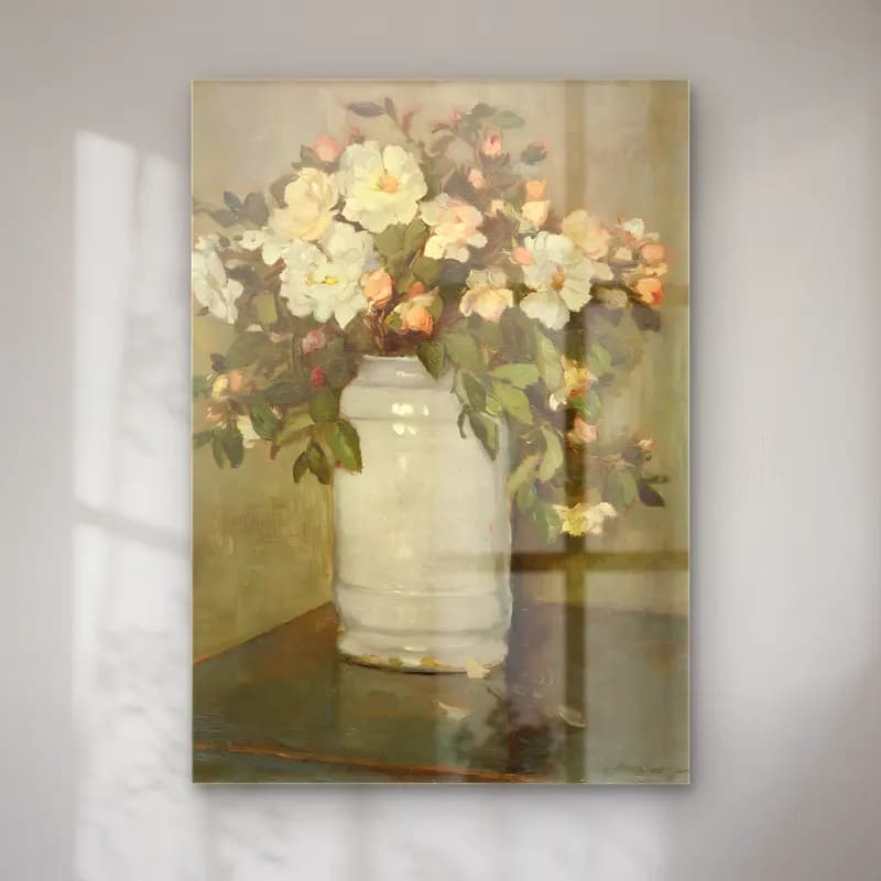 Yağlı Boya Güller No. 41 cam tablo — Yağlı Boya Güller No. 41 — yağlı boya güller