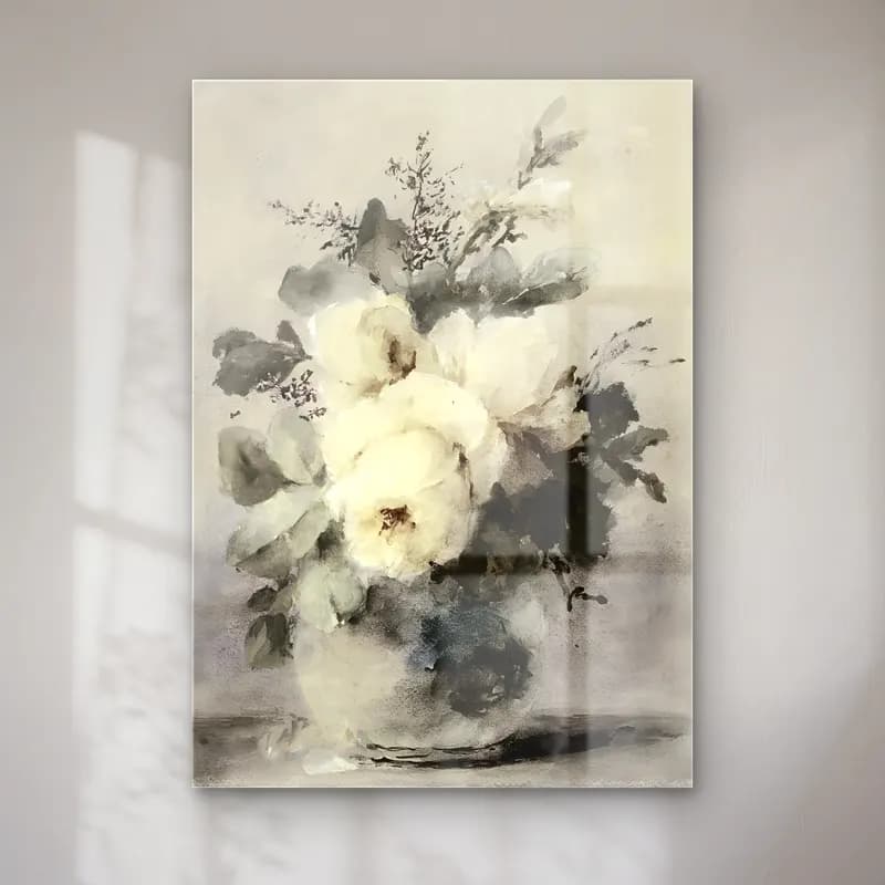 Suluboya Güller No. 7 cam tablo — Suluboya Güller No. 7 — suluboya güller