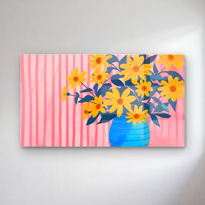 Pastel Papatyalar No. 20 cam tablo — Pastel Papatyalar No. 20 — pastel papatyalar