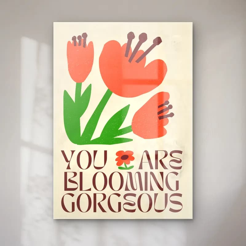 Vintage Poster Laleler cam tablo — Vintage Poster Laleler — vintage poster laleler
