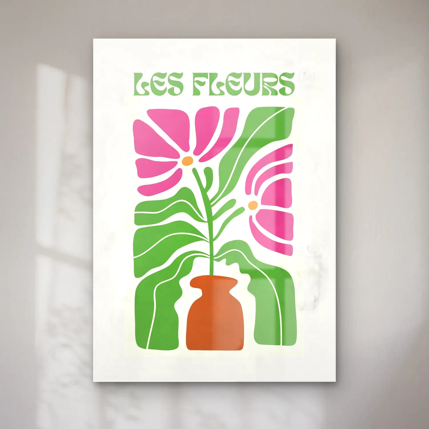 Vintage Poster Vazo – Pembe Tonlar cam tablo — Vintage Poster Vazo – Pembe Tonlar — vintage poster vazo
