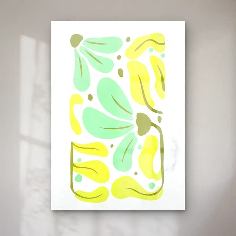 Boho Çiçek Deseni No. 82 cam tablo — Boho Çiçek Deseni No. 82 — boho çiçek deseni