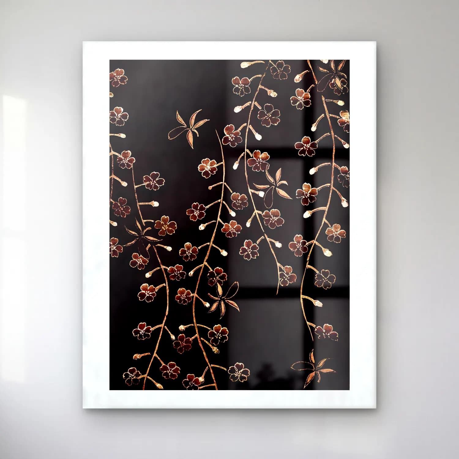 Boho Çiçek Deseni No. 137 cam tablo — Boho Çiçek Deseni No. 137 — boho çiçek deseni