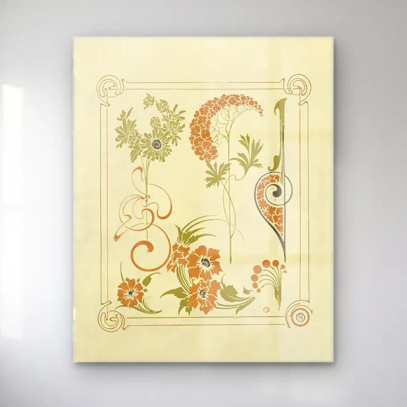 Botanik İllüstrasyon Çiçek Deseni No. 142 cam tablo — Botanik İllüstrasyon Çiçek Deseni No. 142 — botanik i̇llüstrasyon çiçek deseni