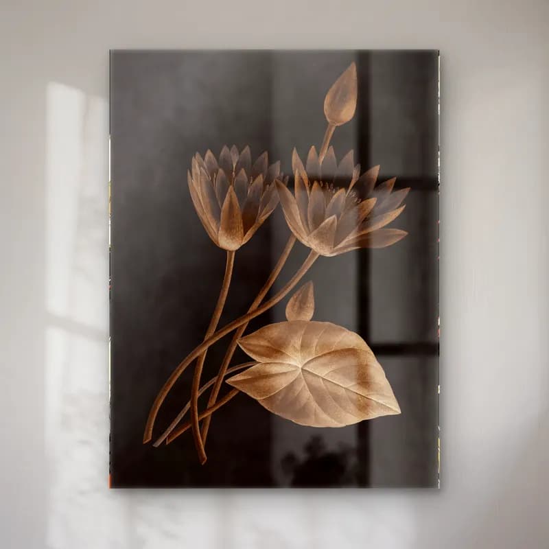 Botanik İllüstrasyon Lotus Çiçekleri No. 20 cam tablo — Botanik İllüstrasyon Lotus Çiçekleri No. 20 — botanik i̇llüstrasyon lotus çiçekleri
