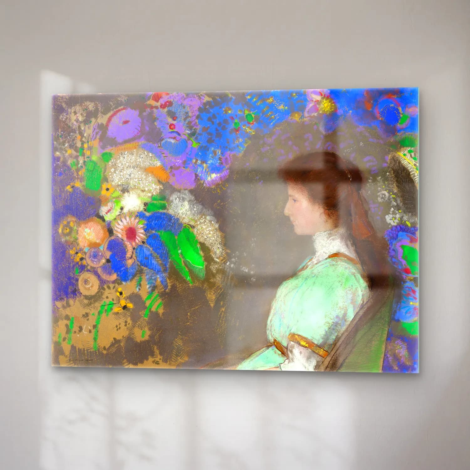 Odilon Redon – Violette Heymann oil painting cam tablo — sağ açıdan görünüm