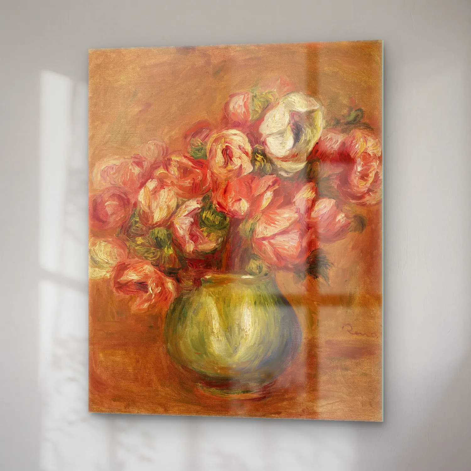 Pierre-Auguste Renoir – Anemones (Anémones) cam tablo — sağ açıdan görünüm