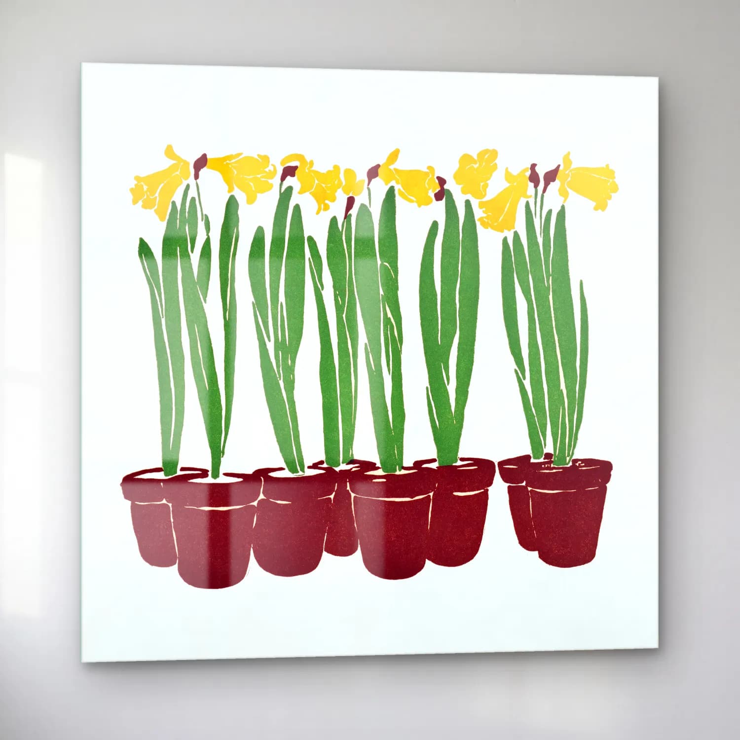 Edward Penfield – Vintage Flower Illustration cam tablo — sol açıdan görünüm