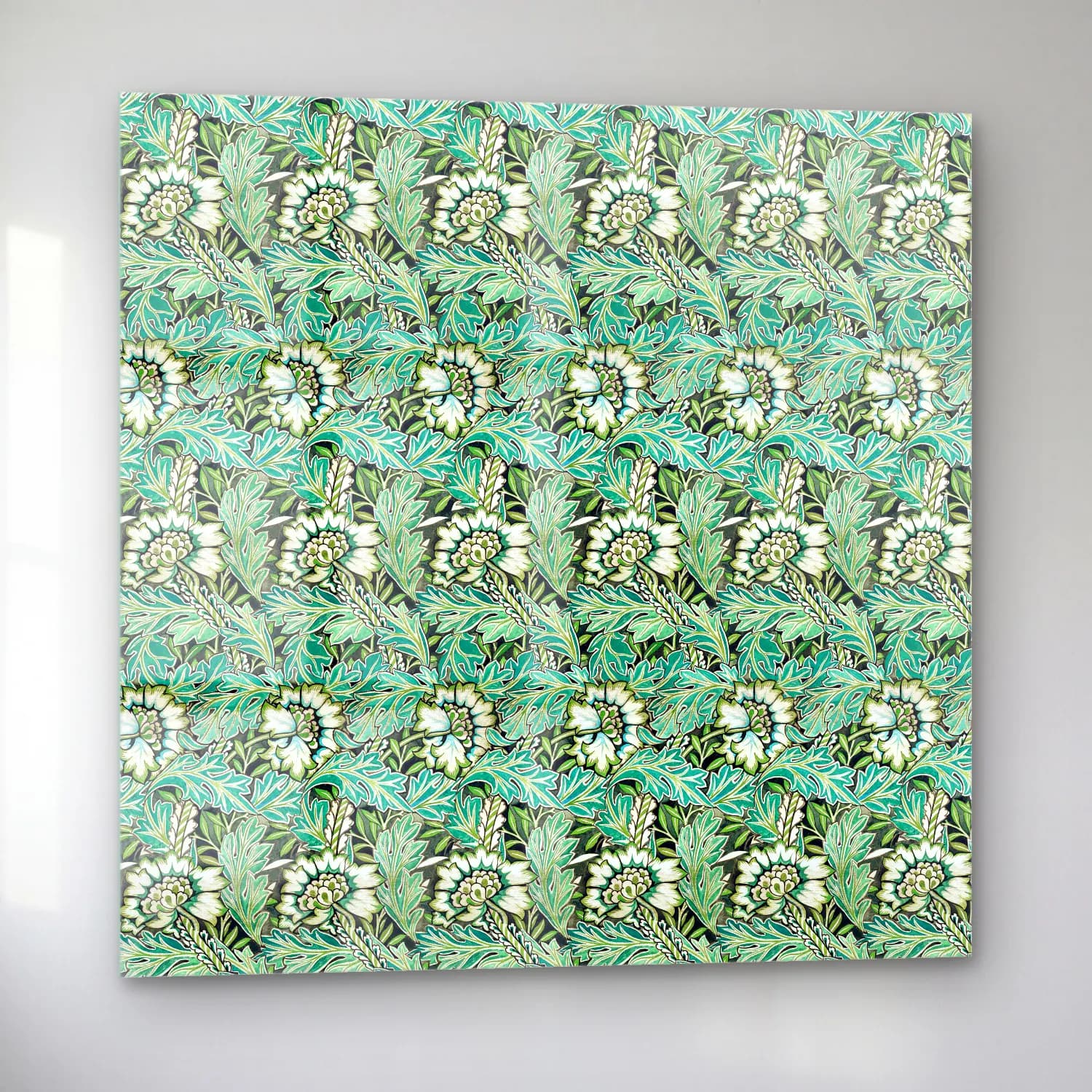 Pastel Çiçek Deseni No. 223 cam tablo — sol açıdan görünüm