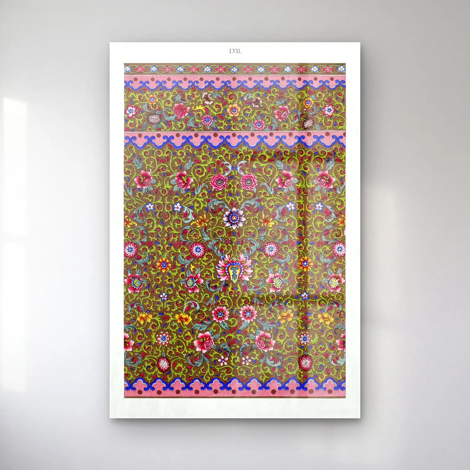 Maksimalist Çiçek Deseni No. 75 cam tablo — Maksimalist Çiçek Deseni No. 75 — maksimalist çiçek deseni