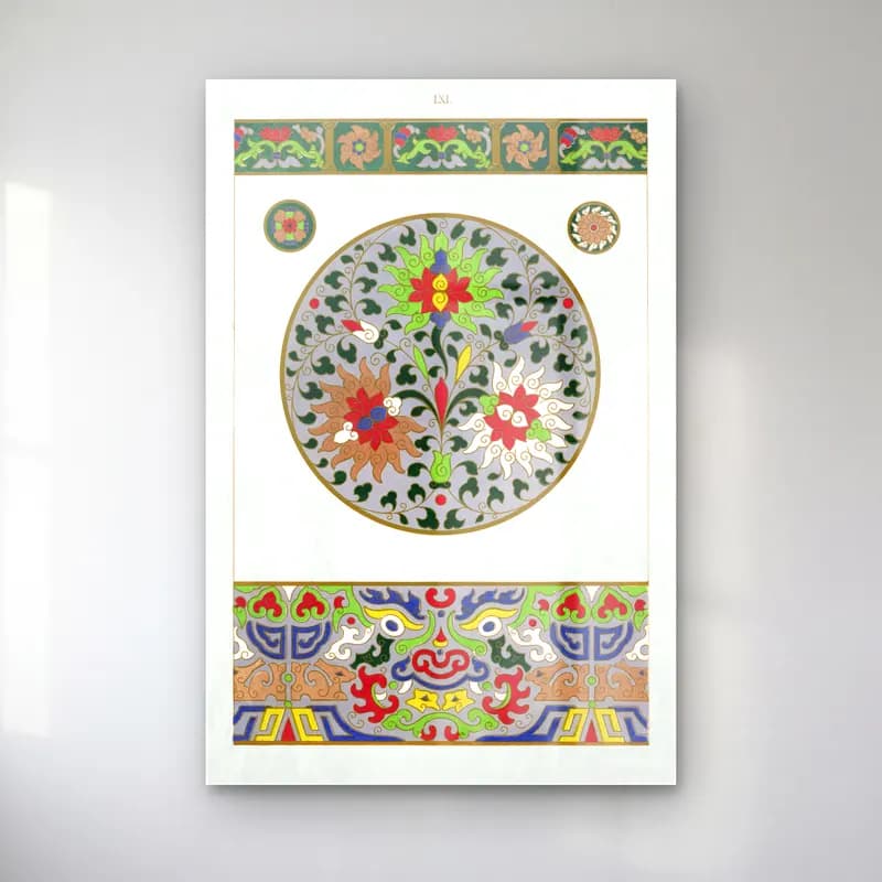 Botanik İllüstrasyon Çiçek Deseni No. 165 cam tablo — Botanik İllüstrasyon Çiçek Deseni No. 165 — botanik i̇llüstrasyon çiçek deseni