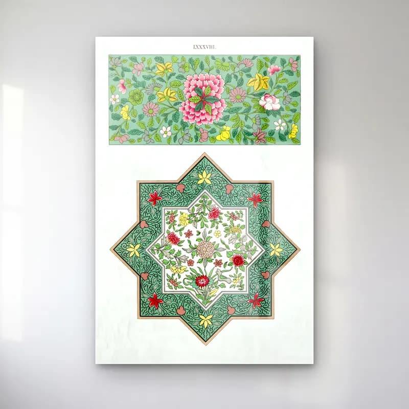Botanik İllüstrasyon Çiçek Deseni No. 166 cam tablo — Botanik İllüstrasyon Çiçek Deseni No. 166 — botanik i̇llüstrasyon çiçek deseni