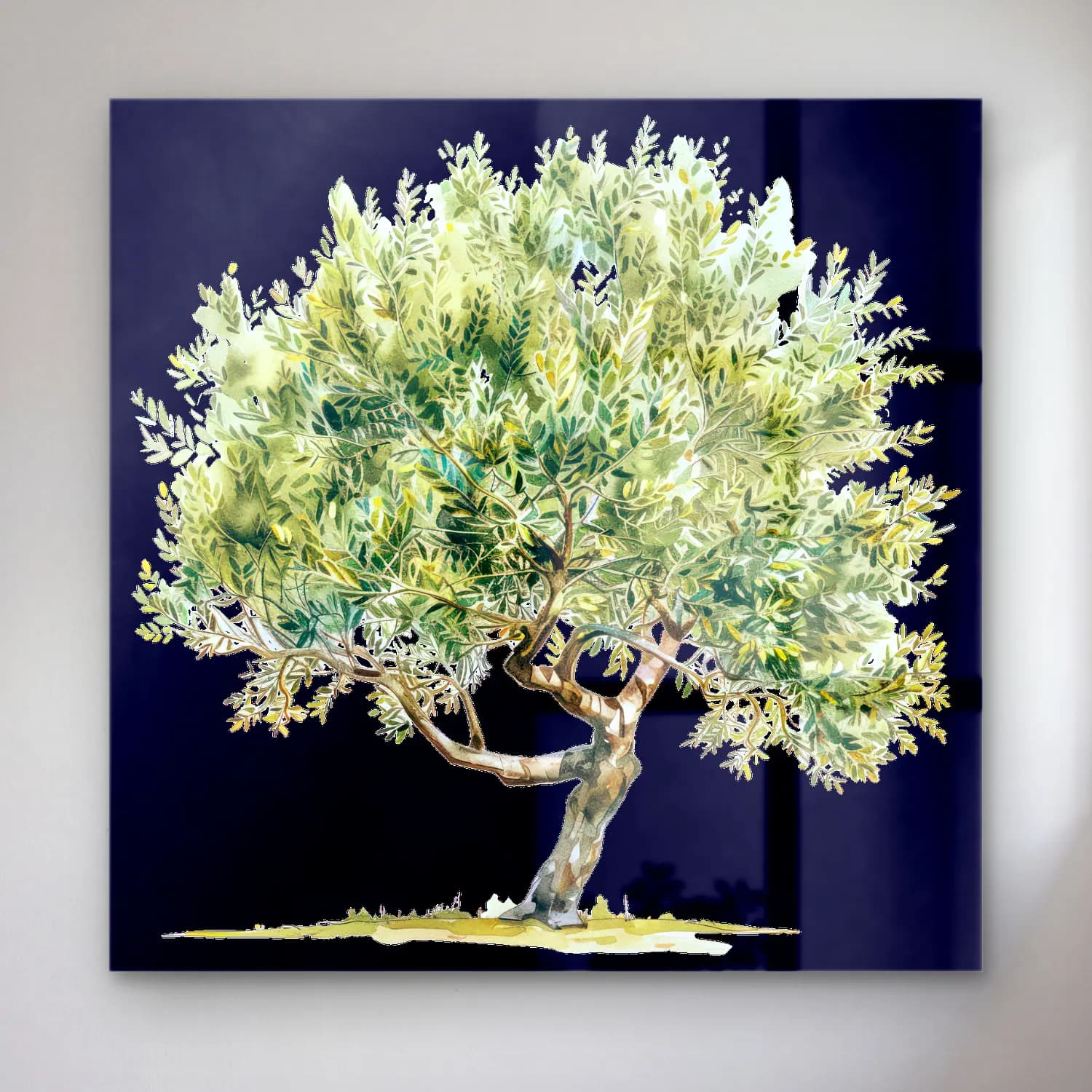 Botanik İllüstrasyon Zeytin Dalı No. 6 cam tablo — Botanik İllüstrasyon Zeytin Dalı No. 6 — botanik i̇llüstrasyon zeytin dalı