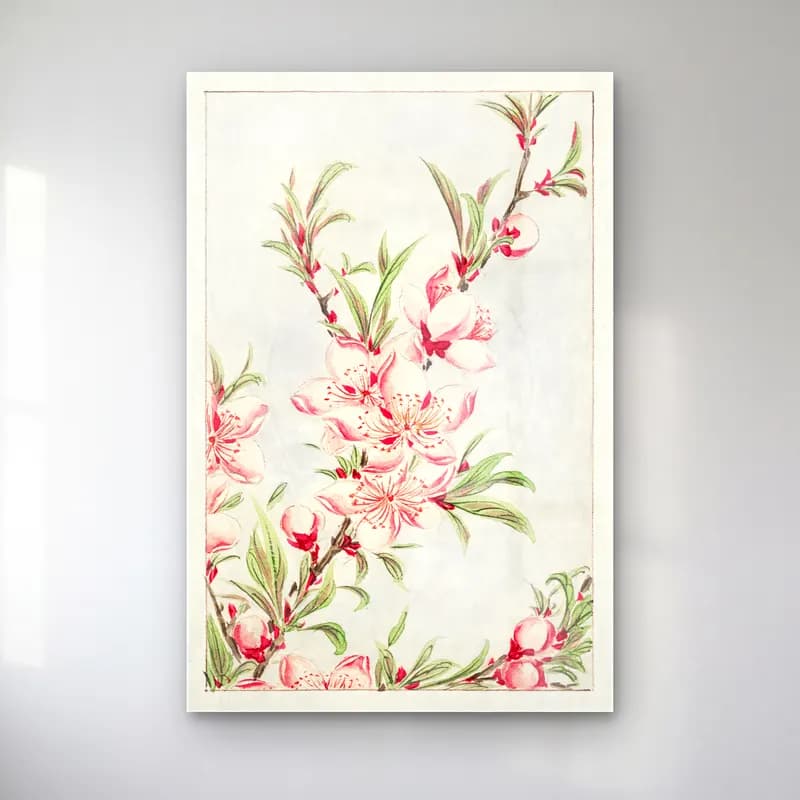 Botanik İllüstrasyon Çiçek Deseni No. 133 cam tablo — Botanik İllüstrasyon Çiçek Deseni No. 133 — botanik i̇llüstrasyon çiçek deseni
