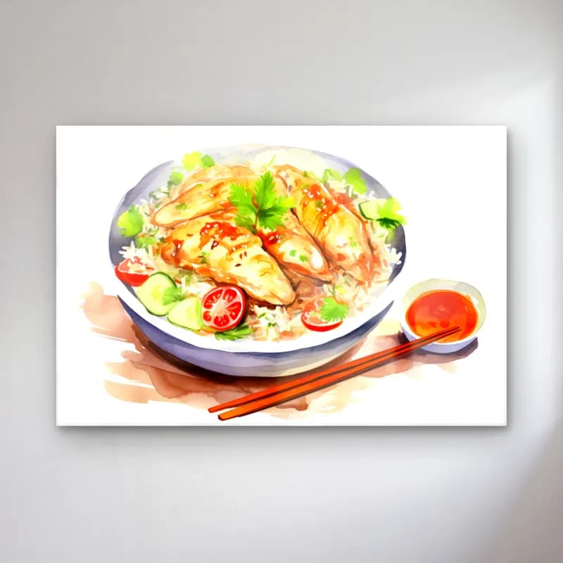 Suluboya Horoz – Bej Tonlar cam tablo — Suluboya Horoz – Bej Tonlar — suluboya horoz