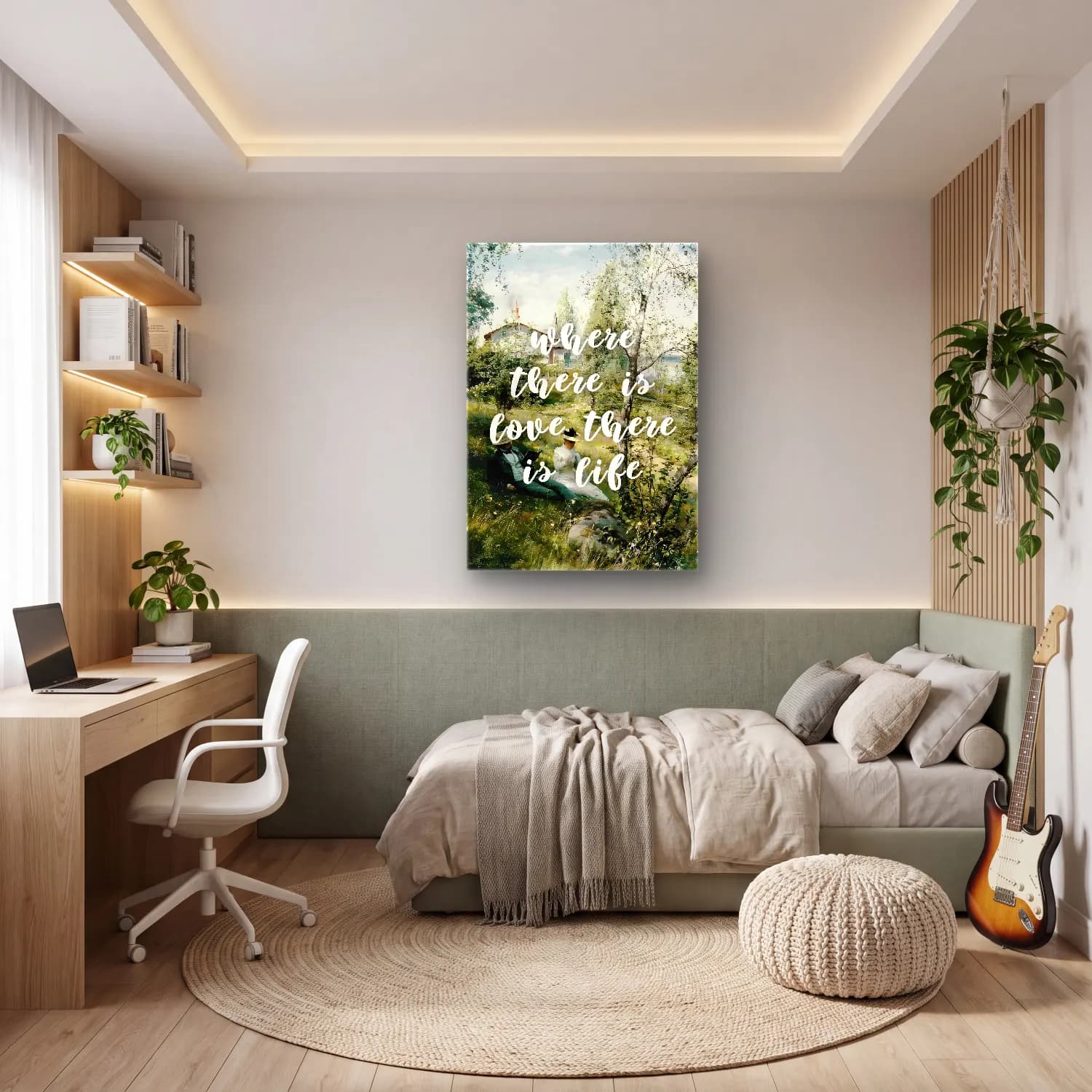 Pastel Söz Posteri No. 5 cam tablo — genç odasında