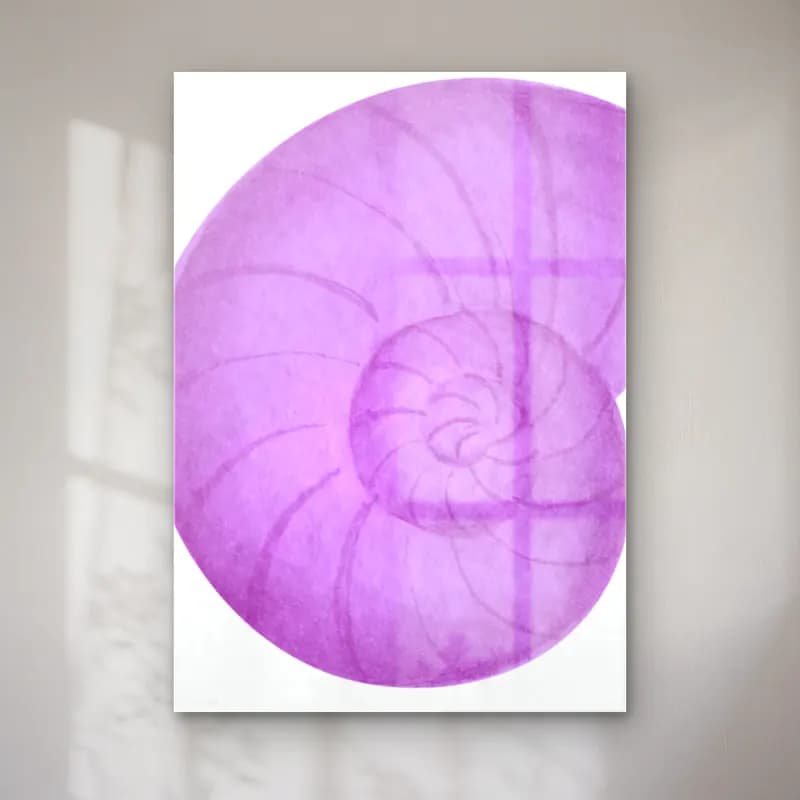 Pastel Deniz Kabukları No. 5 cam tablo — Pastel Deniz Kabukları No. 5 — pastel deniz kabukları