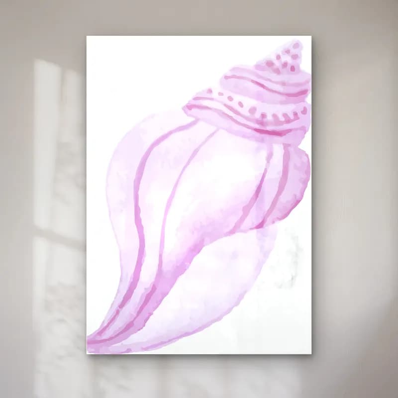 Pastel Deniz Kabukları No. 20 cam tablo — Pastel Deniz Kabukları No. 20 — pastel deniz kabukları
