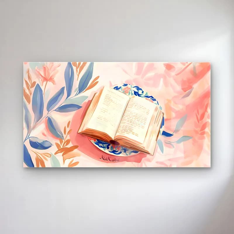 Pastel Kitap Okuyan Kadın No. 16 cam tablo — Pastel Kitap Okuyan Kadın No. 16 — pastel kitap okuyan kadın
