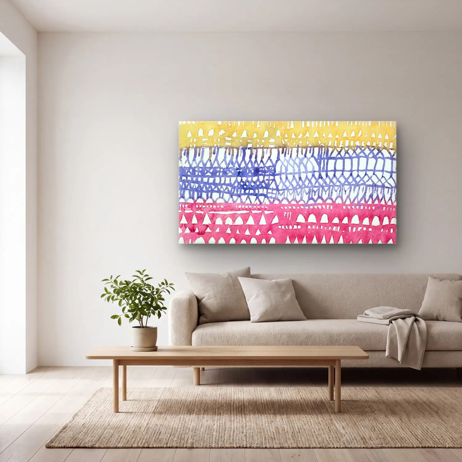 Paul Klee – Old City – Pembe Tonlar cam tablo — açık renk salonda