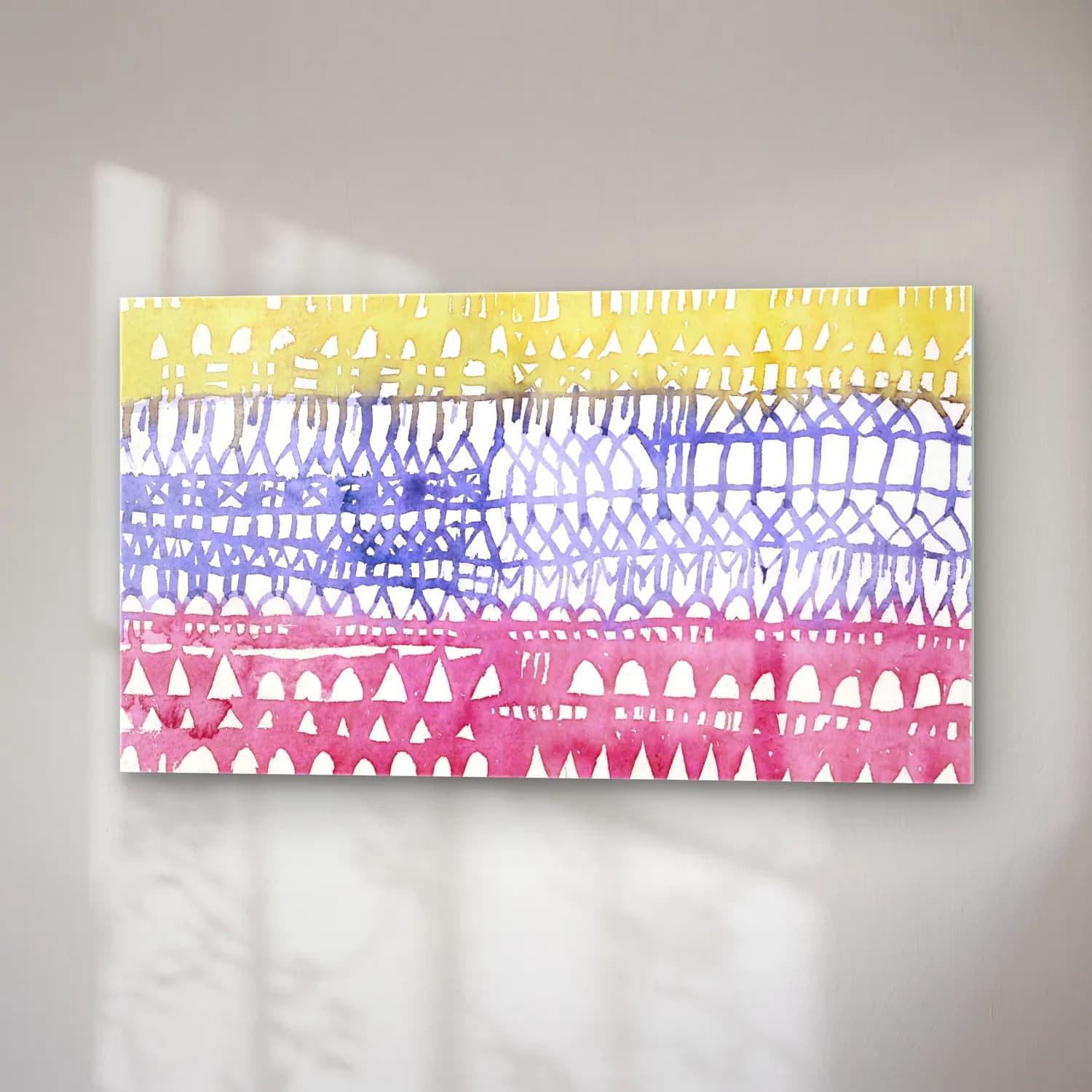 Paul Klee – Old City – Pembe Tonlar cam tablo — sağ açıdan görünüm