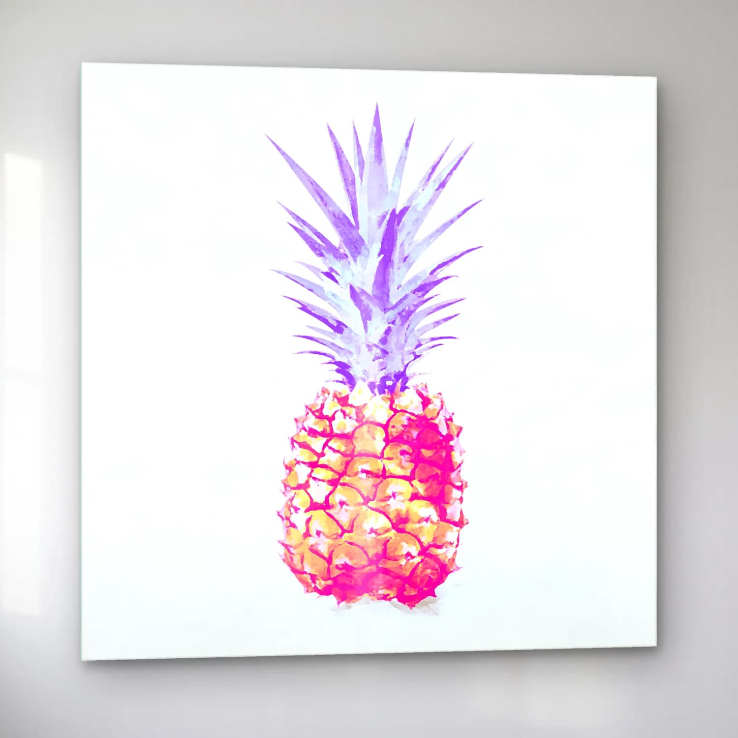Pastel Meyveli Natürmort No. 6 cam tablo — sol açıdan görünüm