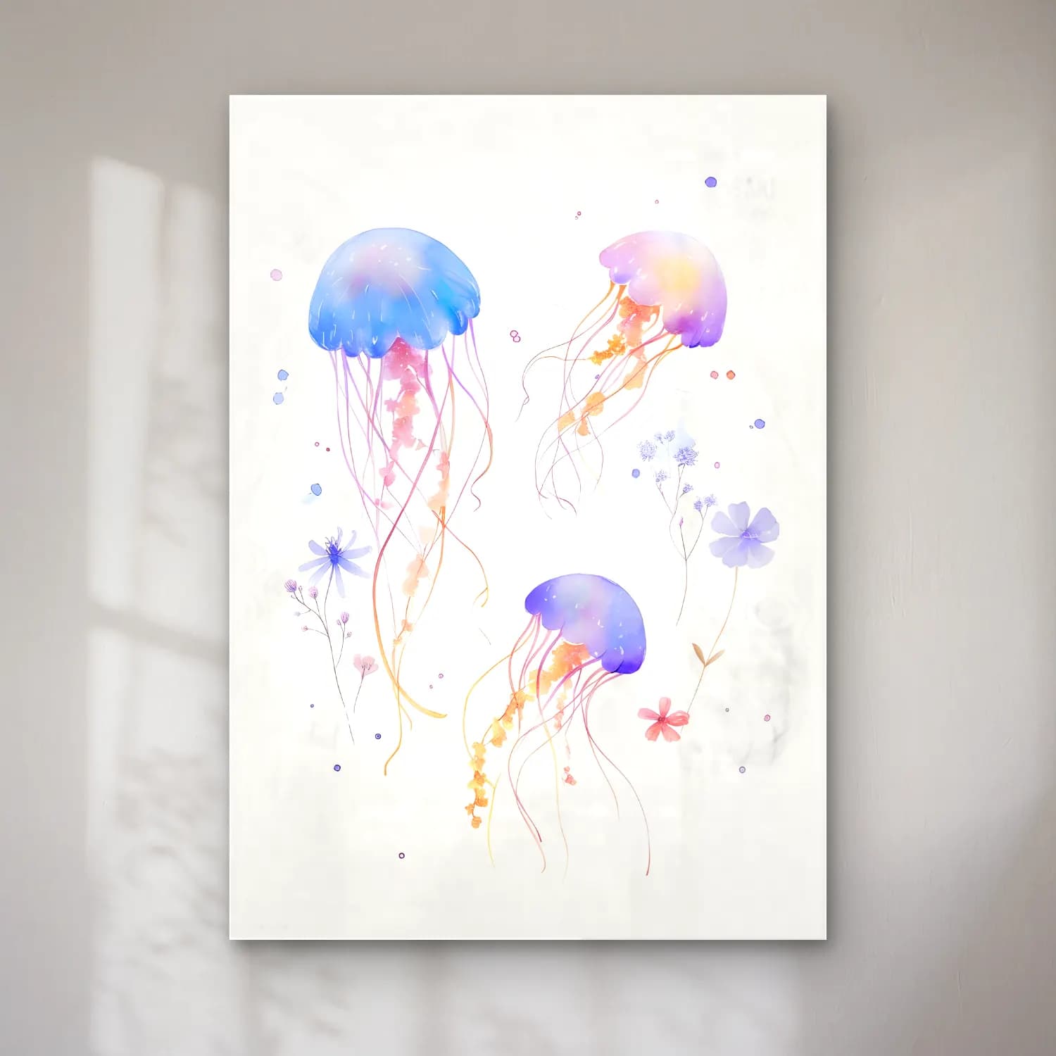 Pastel Denizanası No. 6 cam tablo — Pastel Denizanası No. 6 — pastel denizanası