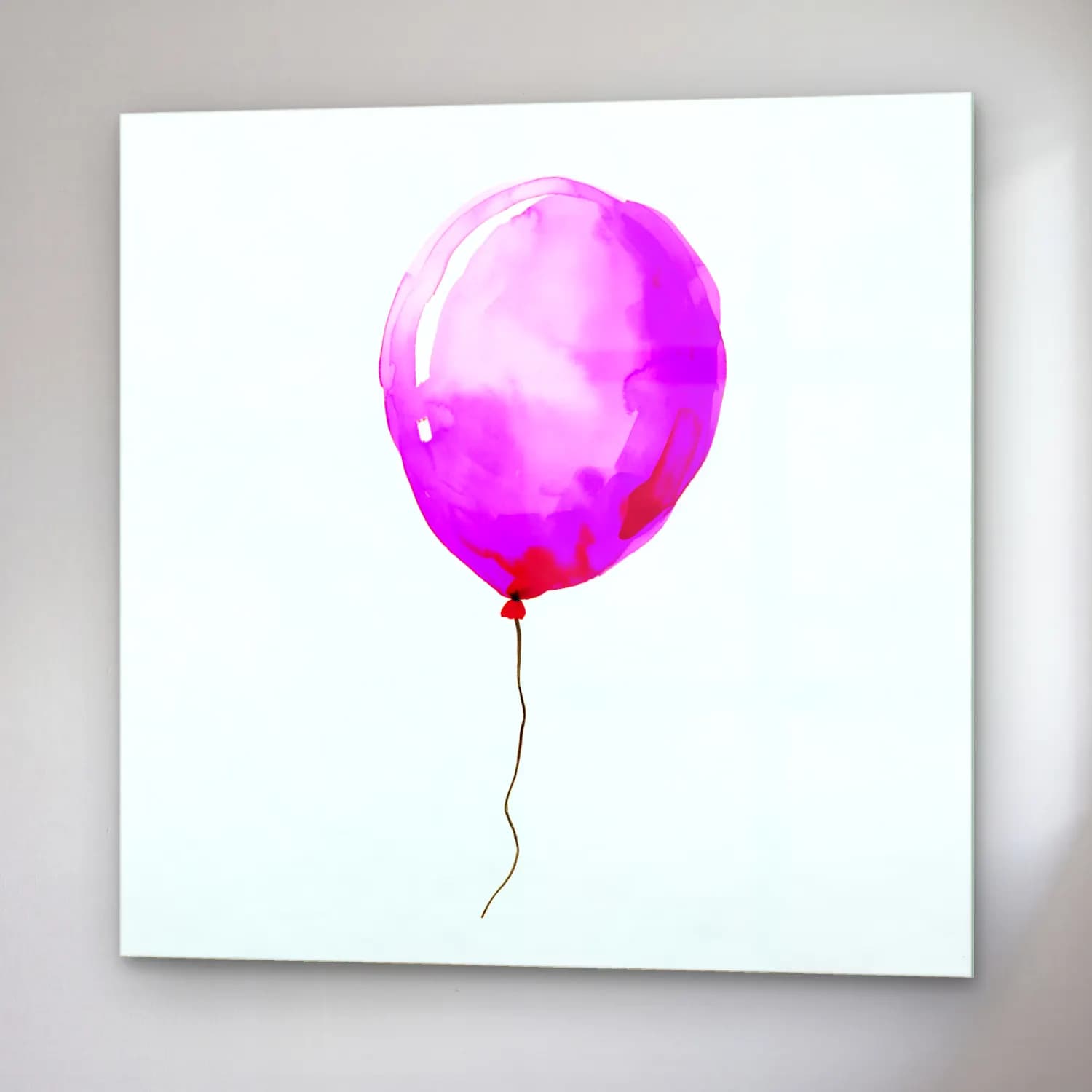 Suluboya Sıcak Hava Balonu No. 7 cam tablo — sağ açıdan görünüm