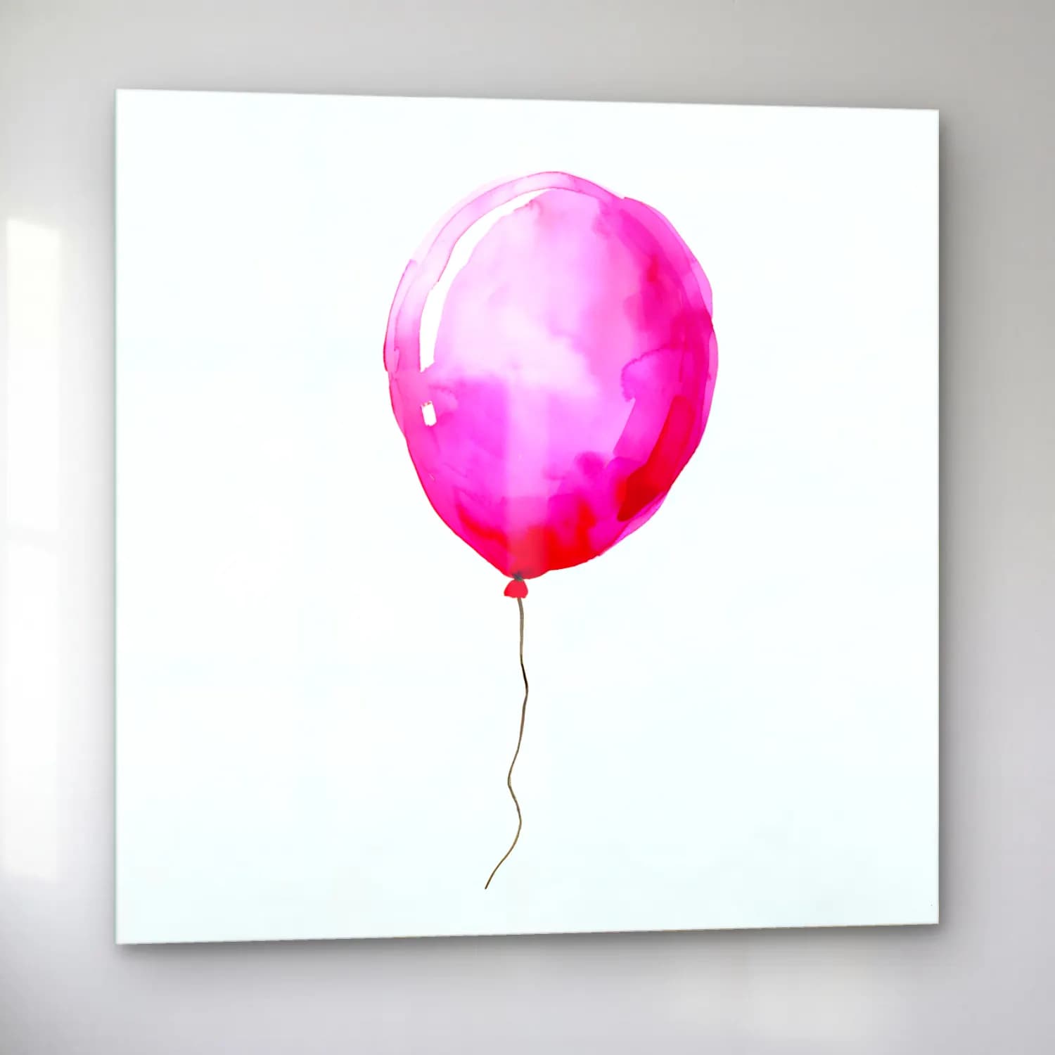Suluboya Sıcak Hava Balonu No. 7 cam tablo — sol açıdan görünüm