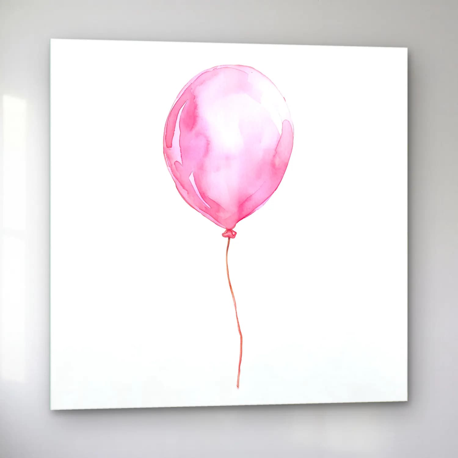 Suluboya Sıcak Hava Balonu No. 8 cam tablo — sol açıdan görünüm