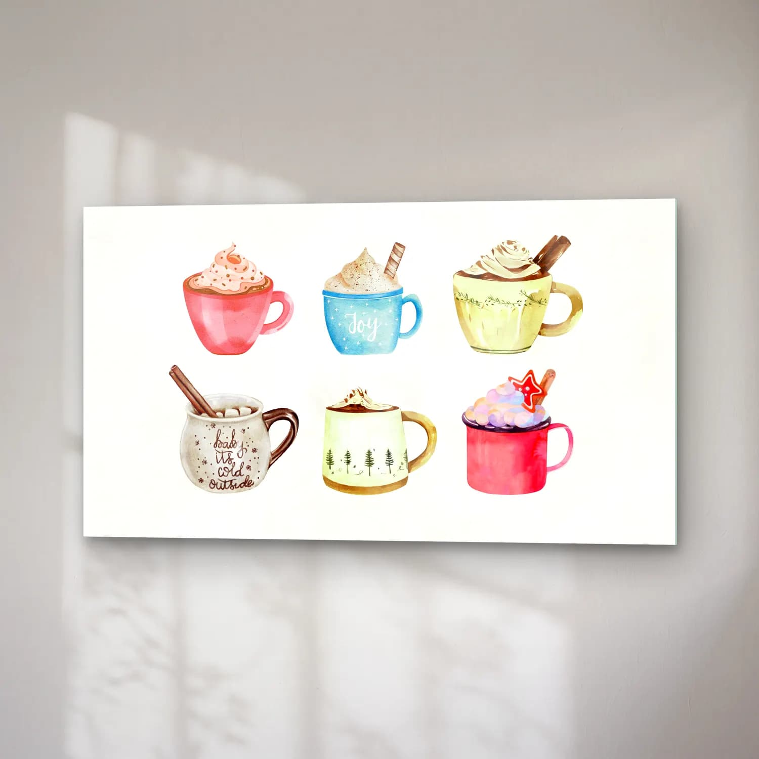 Vintage Çay Fincanı No. 3 cam tablo — sağ açıdan görünüm