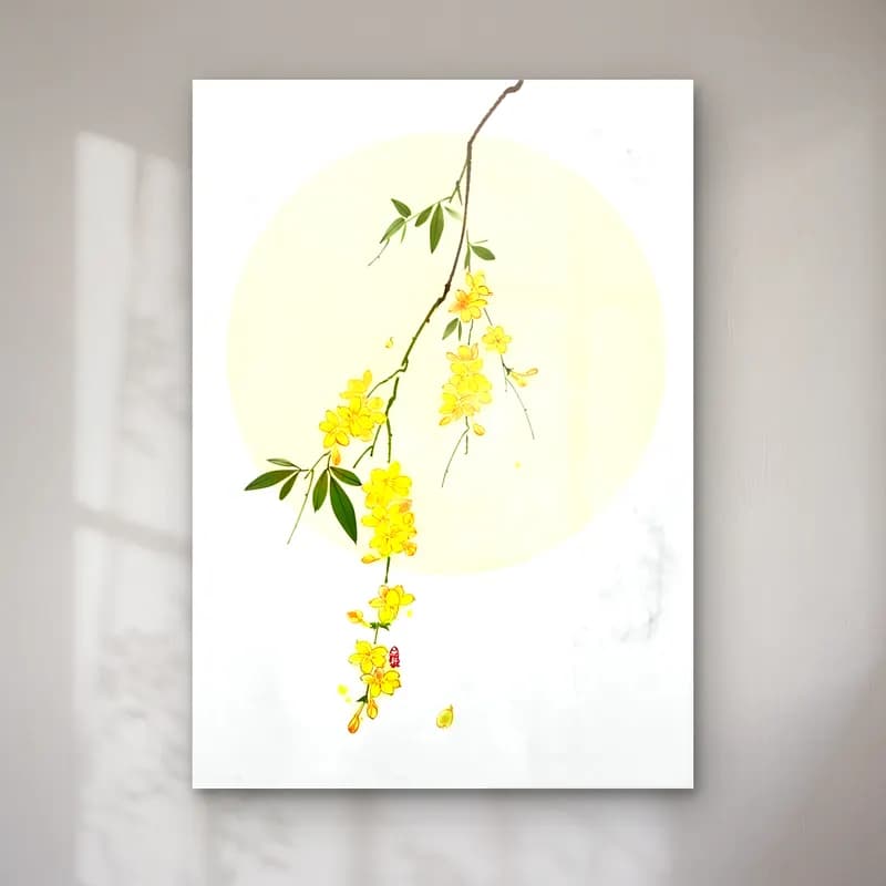 Botanik İllüstrasyon Limon Dalı No. 24 cam tablo — Botanik İllüstrasyon Limon Dalı No. 24 — botanik i̇llüstrasyon limon dalı
