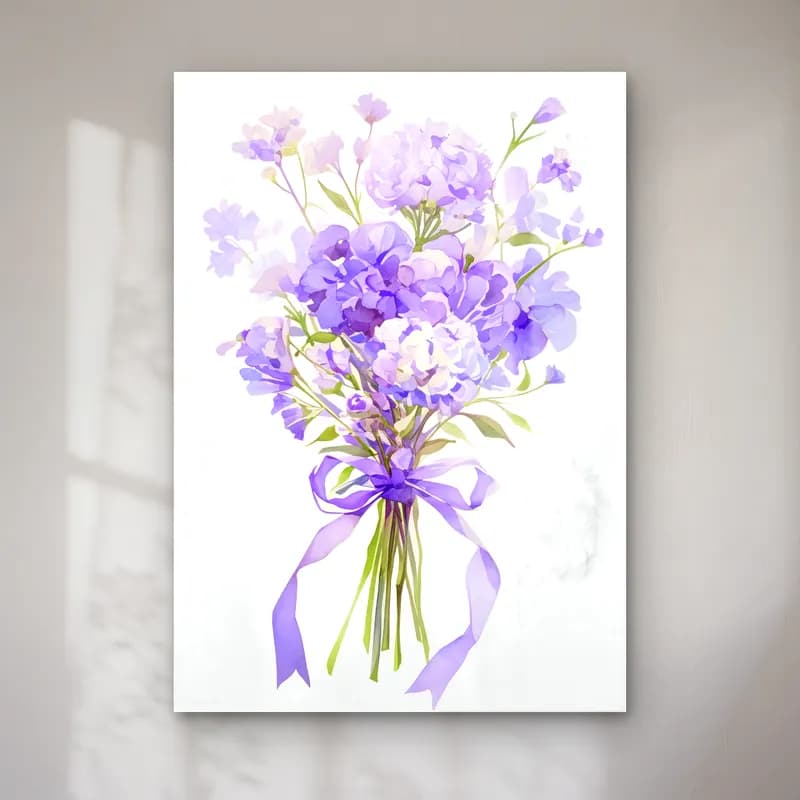 Pastel Vazoda Çiçek Buketi No. 5 cam tablo — Pastel Vazoda Çiçek Buketi No. 5 — pastel vazoda çiçek buketi