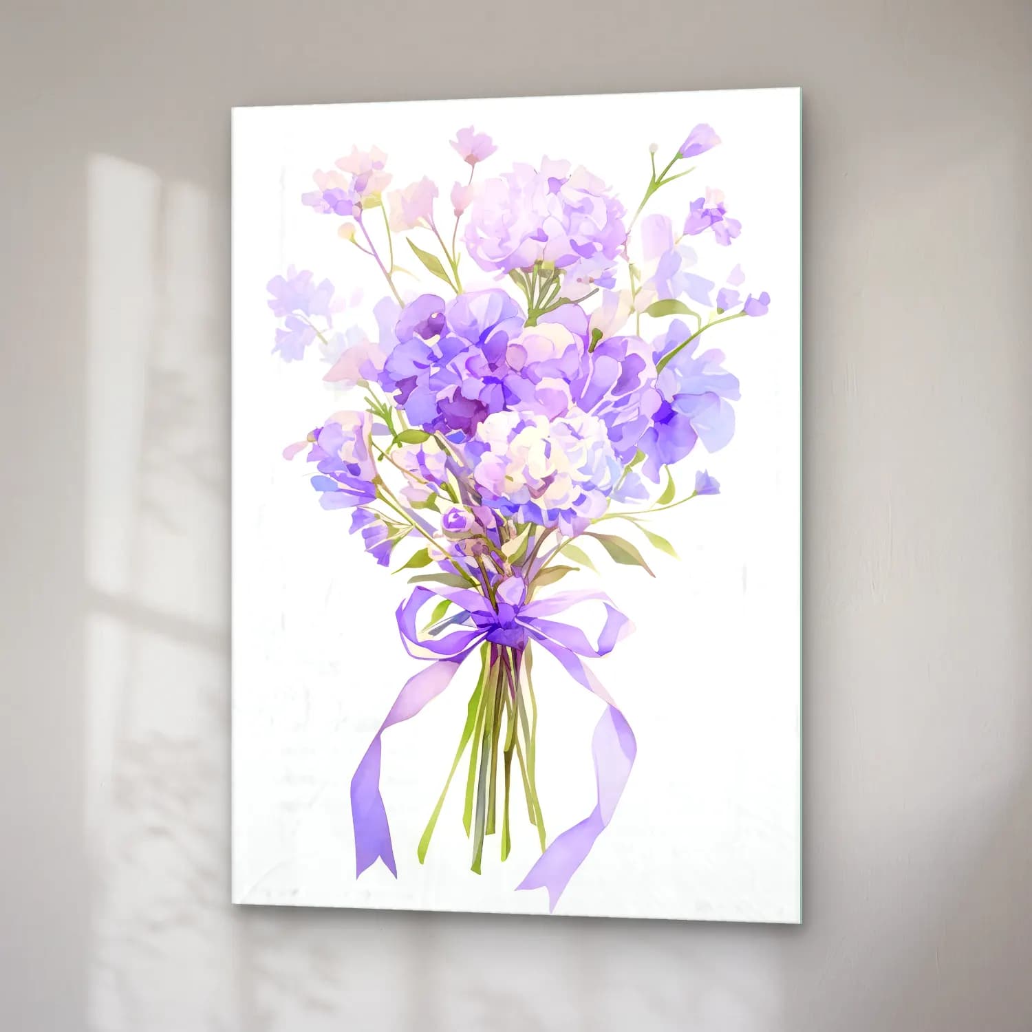 Pastel Vazoda Çiçek Buketi No. 5 cam tablo — sağ açıdan görünüm