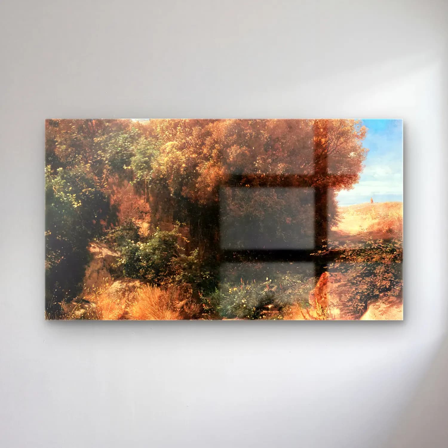 Arnold Böcklin – Campagna Landscape cam tablo — Arnold Böcklin – Campagna Landscape — empresyonist çiçek bahçesi