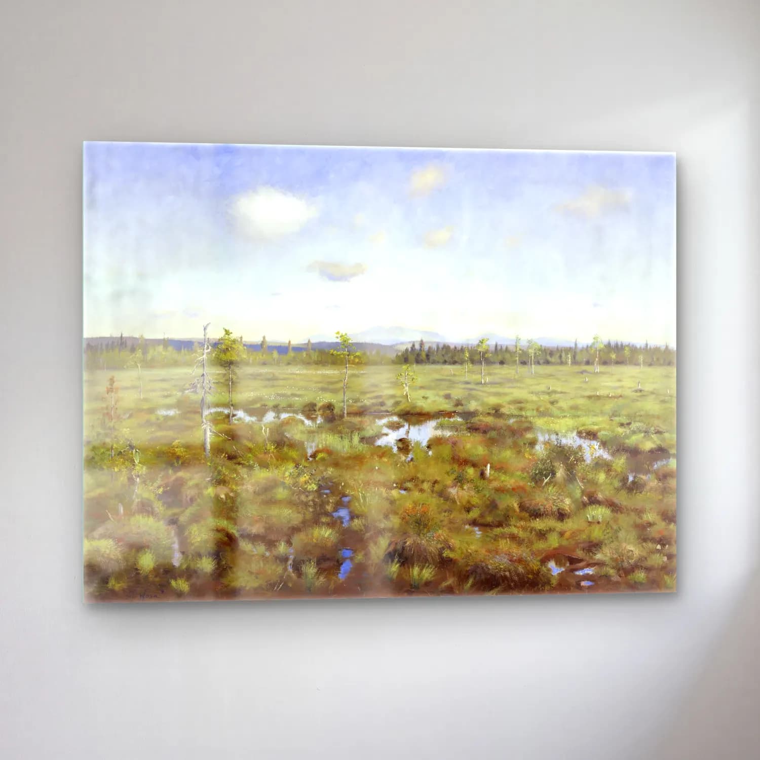 Thorsten Wasastjerna – Landscape from lapland, 1892 cam tablo — sol açıdan görünüm