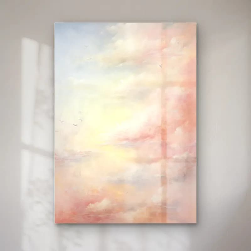 Pastel Gün Batımı Gökyüzü No. 9 cam tablo — Pastel Gün Batımı Gökyüzü No. 9 — pastel gün batımı gökyüzü