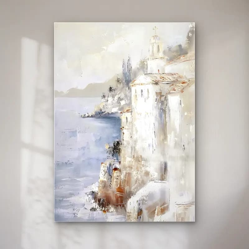 Yağlı Boya Yunan Adası No. 2 cam tablo — Yağlı Boya Yunan Adası No. 2 — yağlı boya yunan adası