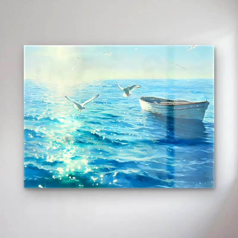 Yağlı Boya Yelkenliler No. 9 cam tablo — Yağlı Boya Yelkenliler No. 9 — yağlı boya yelkenliler