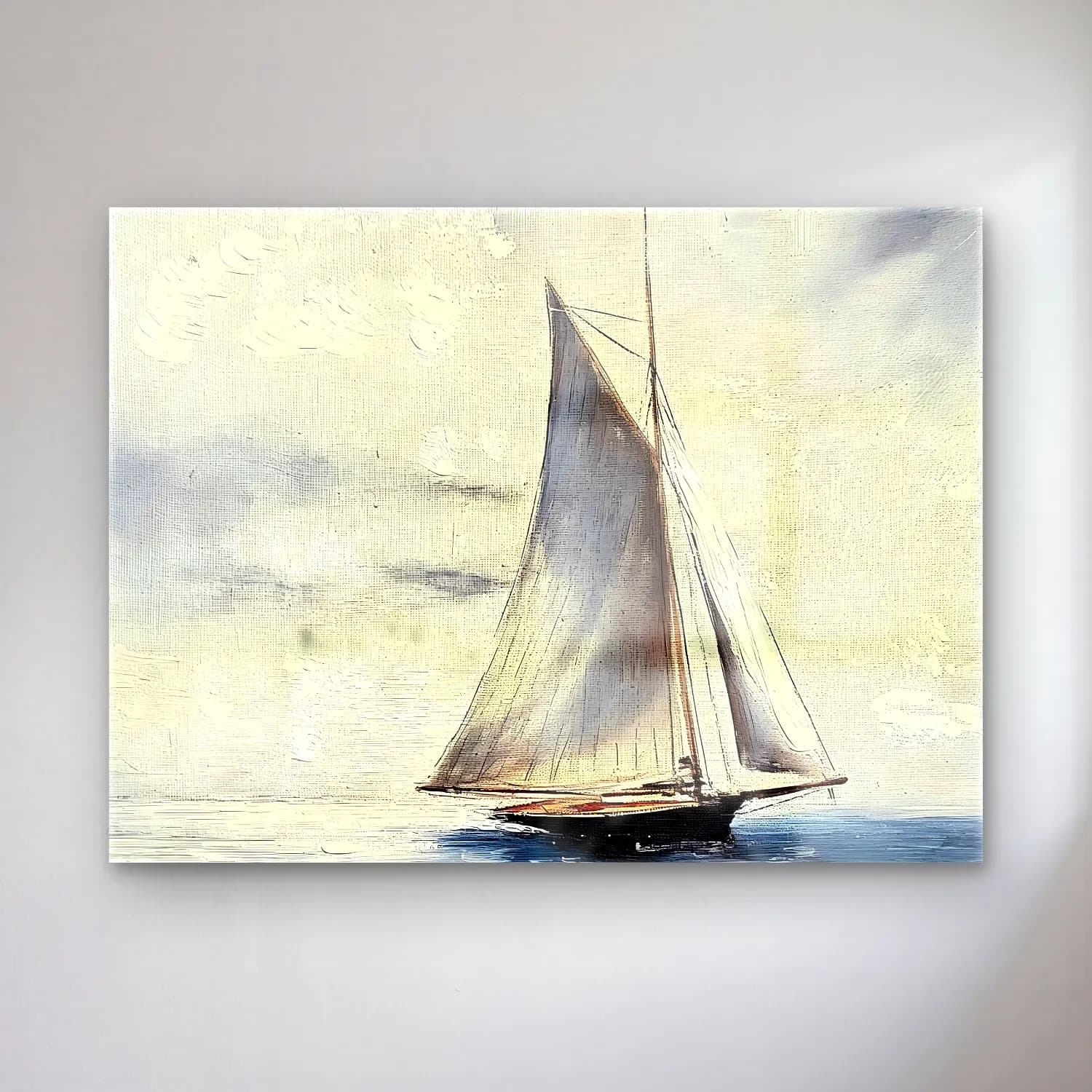 Yağlı Boya Yelken Yarışı No. 6 cam tablo — Yağlı Boya Yelken Yarışı No. 6 — yağlı boya yelken yarışı