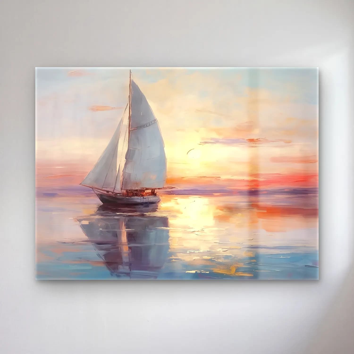 Yağlı Boya Yelkenliler No. 22 cam tablo — Yağlı Boya Yelkenliler No. 22 — yağlı boya yelkenliler
