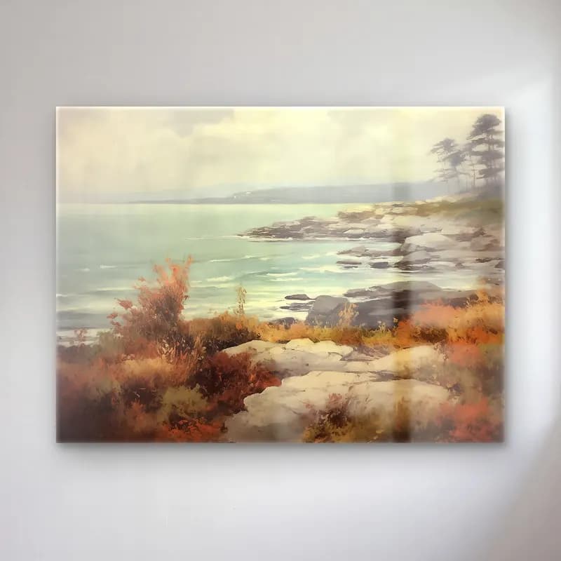 Yağlı Boya İtalyan Sahili No. 11 cam tablo — Yağlı Boya İtalyan Sahili No. 11 — yağlı boya i̇talyan sahili