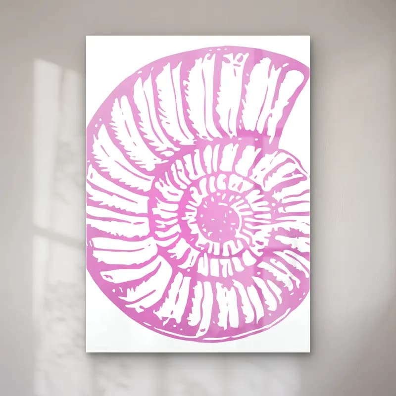 Pastel Deniz Kabukları No. 6 cam tablo — Pastel Deniz Kabukları No. 6 — pastel deniz kabukları