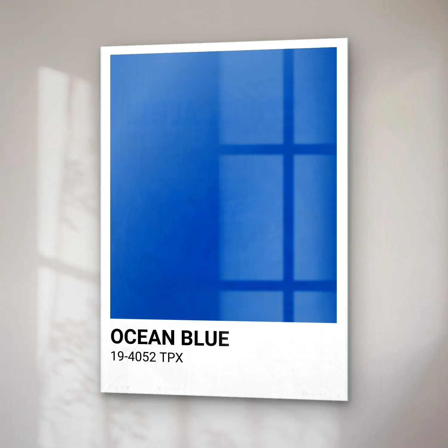 Pastel Renk Alanları No. 38 cam tablo — sağ açıdan görünüm