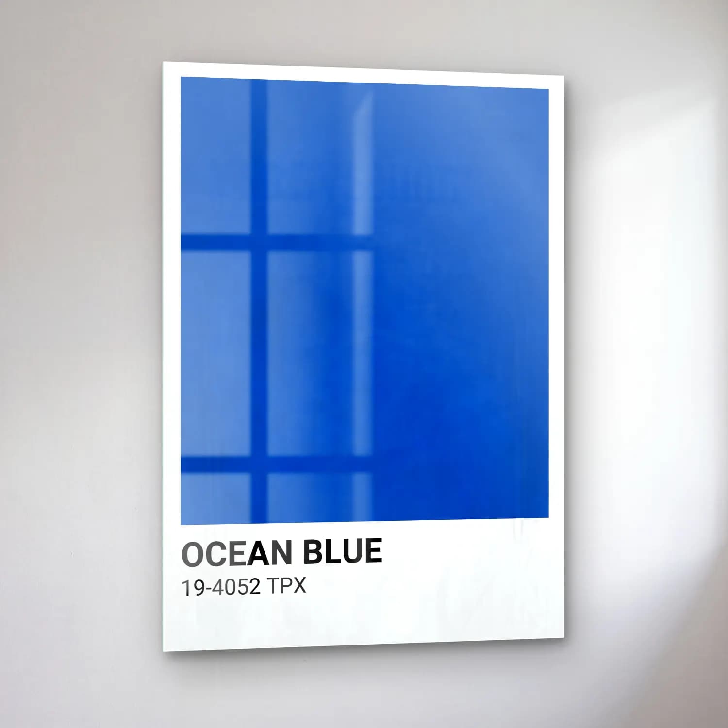 Pastel Renk Alanları No. 38 cam tablo — sol açıdan görünüm