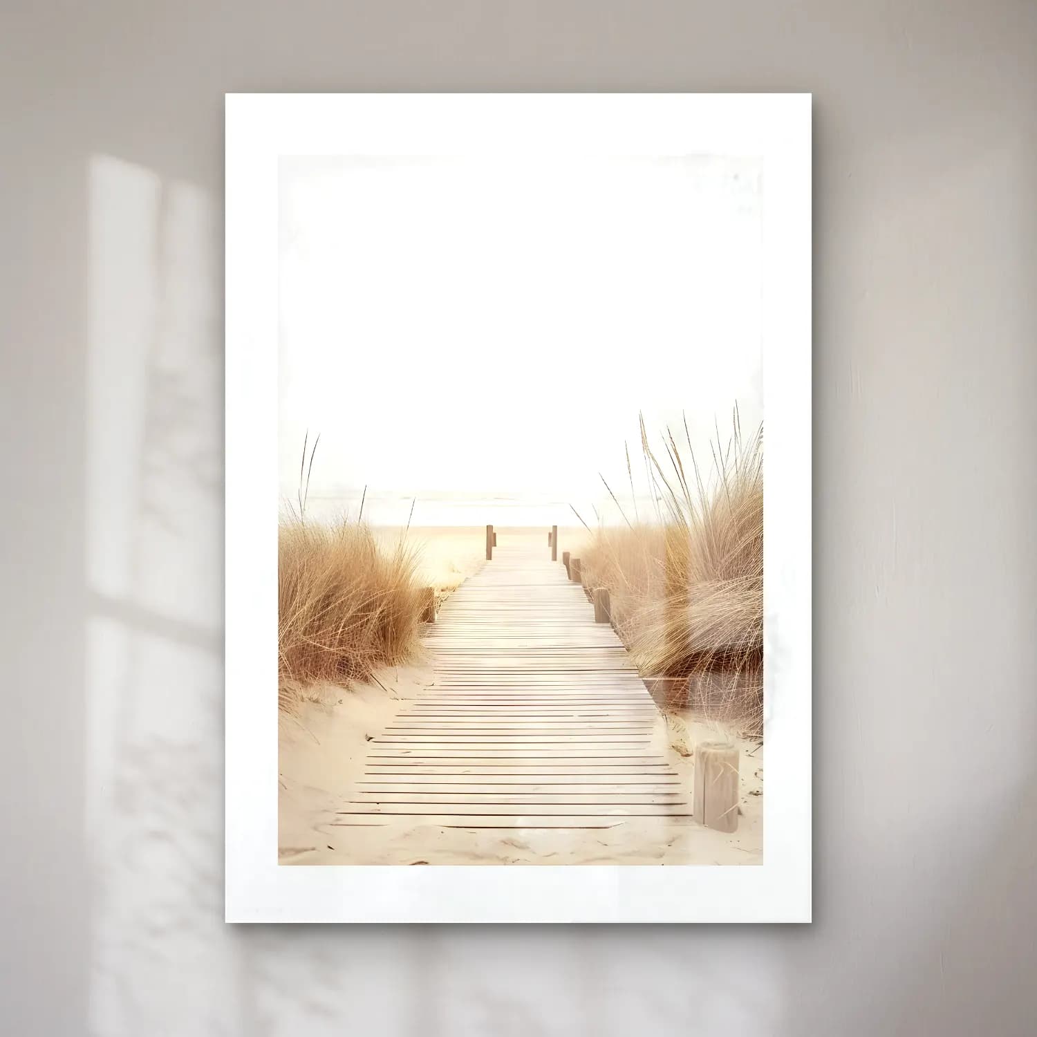 Pastel Sakin Deniz Ufku – Bej Tonlar cam tablo — Pastel Sakin Deniz Ufku – Bej Tonlar — pastel sakin deniz ufku