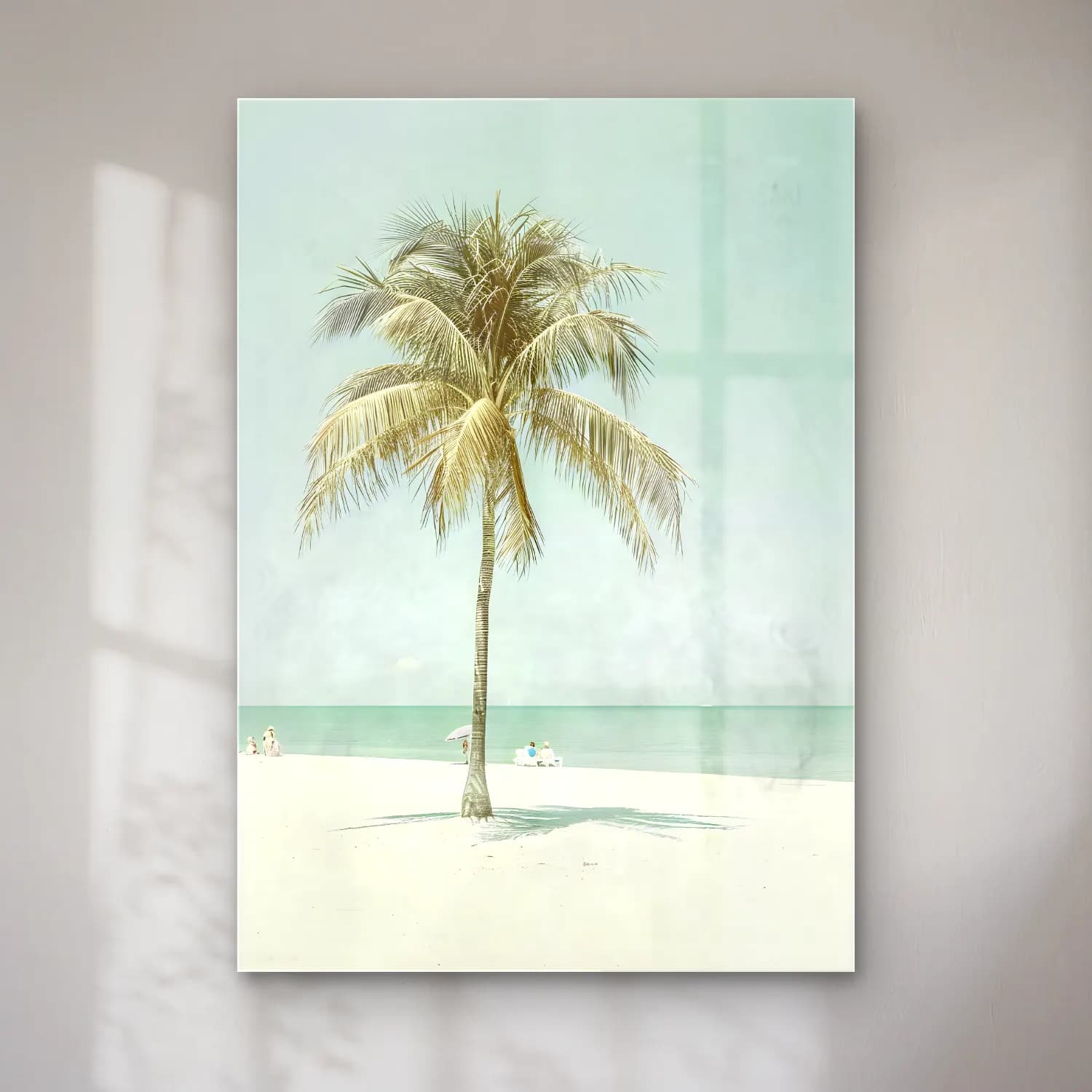 Pastel Palmiyeli Tropik Sahil No. 4 cam tablo — Pastel Palmiyeli Tropik Sahil No. 4 — pastel palmiyeli tropik sahil