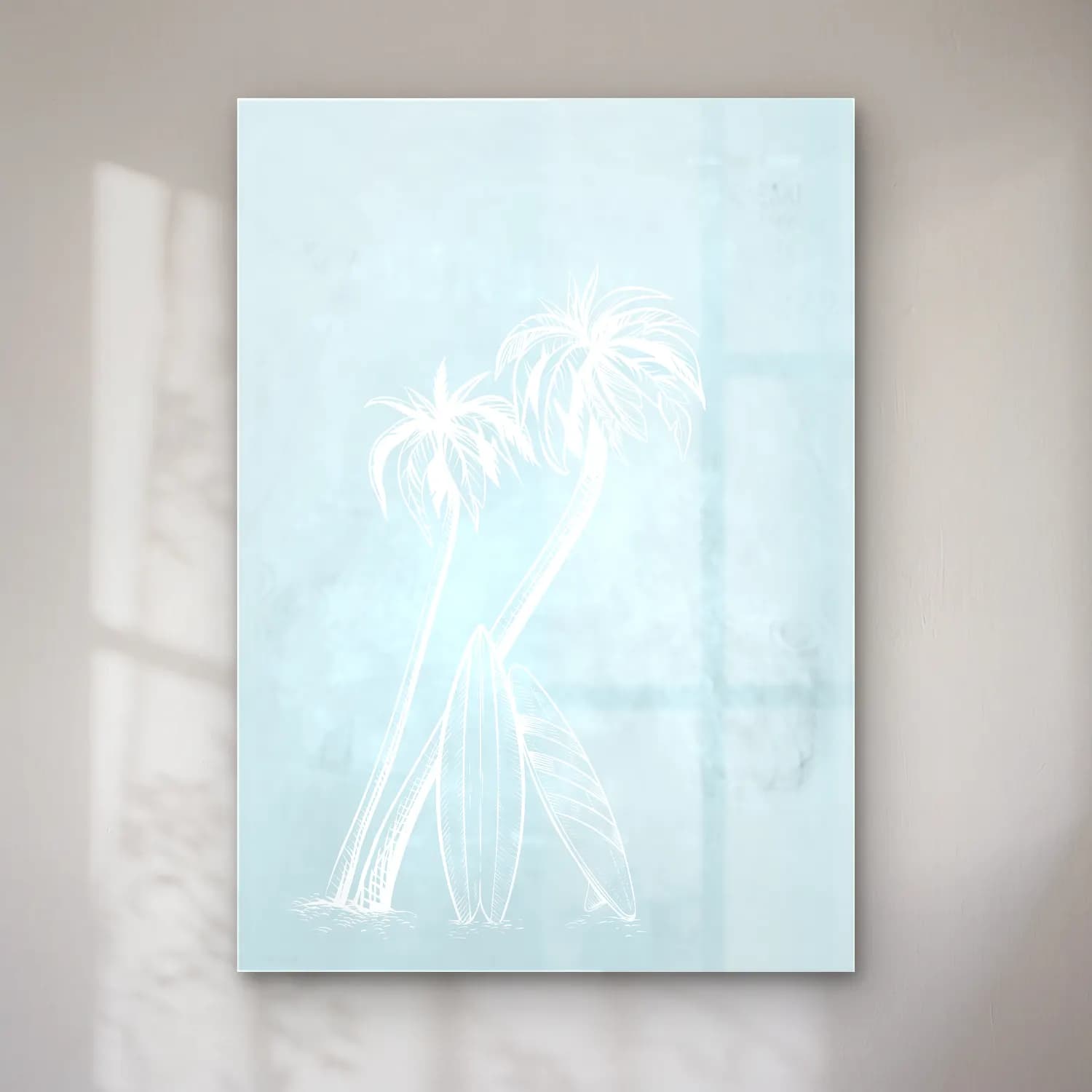 Pastel Palmiyeli Tropik Sahil No. 7 cam tablo — Pastel Palmiyeli Tropik Sahil No. 7 — pastel palmiyeli tropik sahil