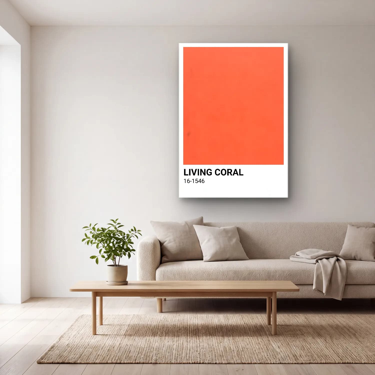 Pastel Renk Alanları No. 41 cam tablo — açık renk salonda