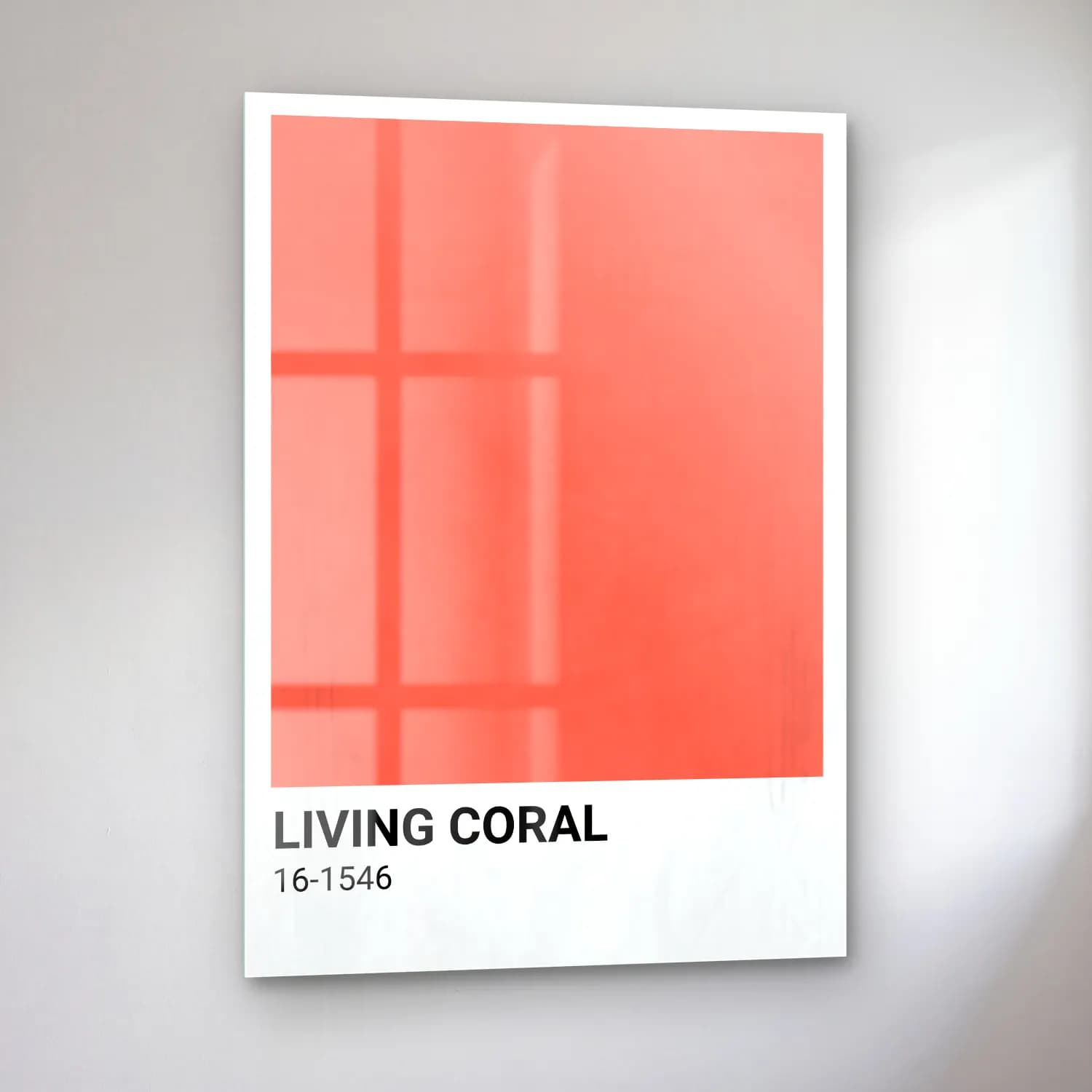 Pastel Renk Alanları No. 41 cam tablo — sol açıdan görünüm